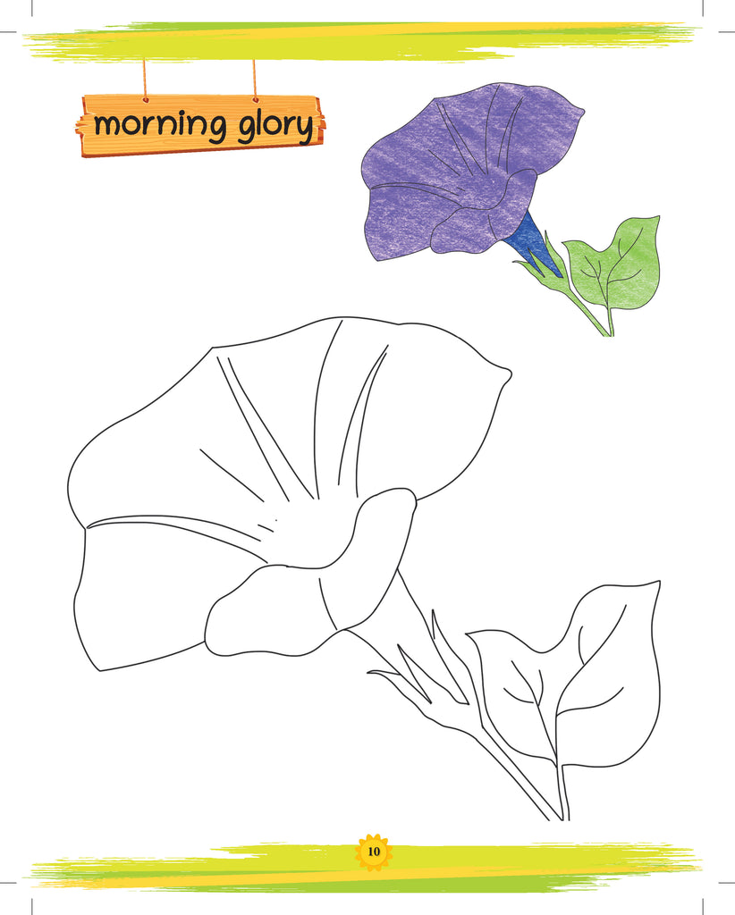 Lil Legends Book of Copy Colouring for kids,To Learn About Flowers, Age 3 +