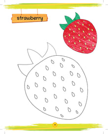 Lil Legends Book of Copy Colouring for kids,To Learn About Fruits, Age 3 +