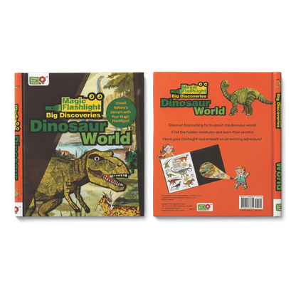 Lil Legends Magic Flashlight Big Discoveries Dinosaur World for Kids | Interactive Hidden Picture Book with Reveal Card | Interesting Facts | Activity Book for Toddlers | For Age 3+