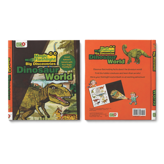 Lil Legends Magic Flashlight Big Discoveries Dinosaur World for Kids | Interactive Hidden Picture Book with Reveal Card | Interesting Facts | Activity Book for Toddlers | For Age 3+