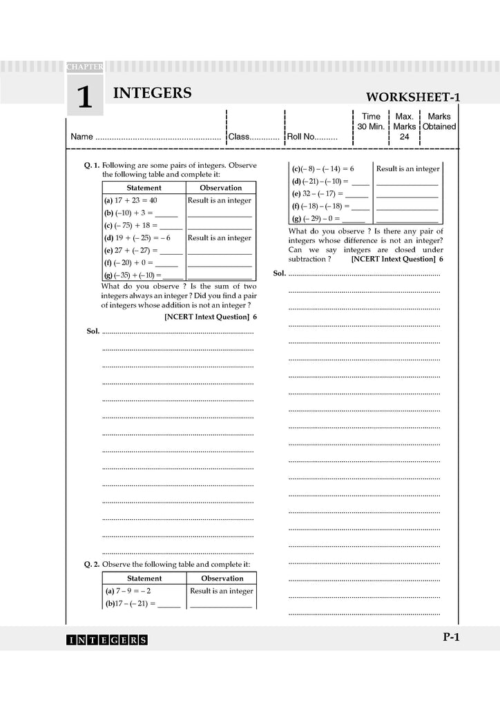 NCERT & CBSE One For All Workbook For Class 7 | Mathematics | Science | Social Science | English | Updated As Per NCF | MCQ's | VSA | SA | LA | Set Of 4 Books | For Latest Exam