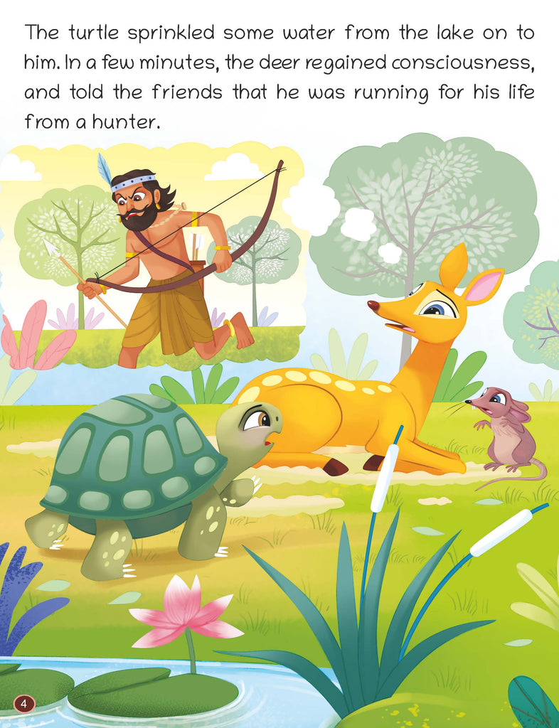 Short Illustrated Panchtantra Stories for Kids 2+ | The Four Friends | Lil Legends by Oswaal Books