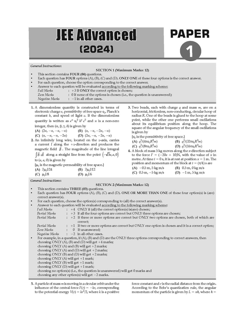 JEE Advanced 23 Years' Year-Wise Solved Papers (2002-2024) | Physics | For 2025 Exam