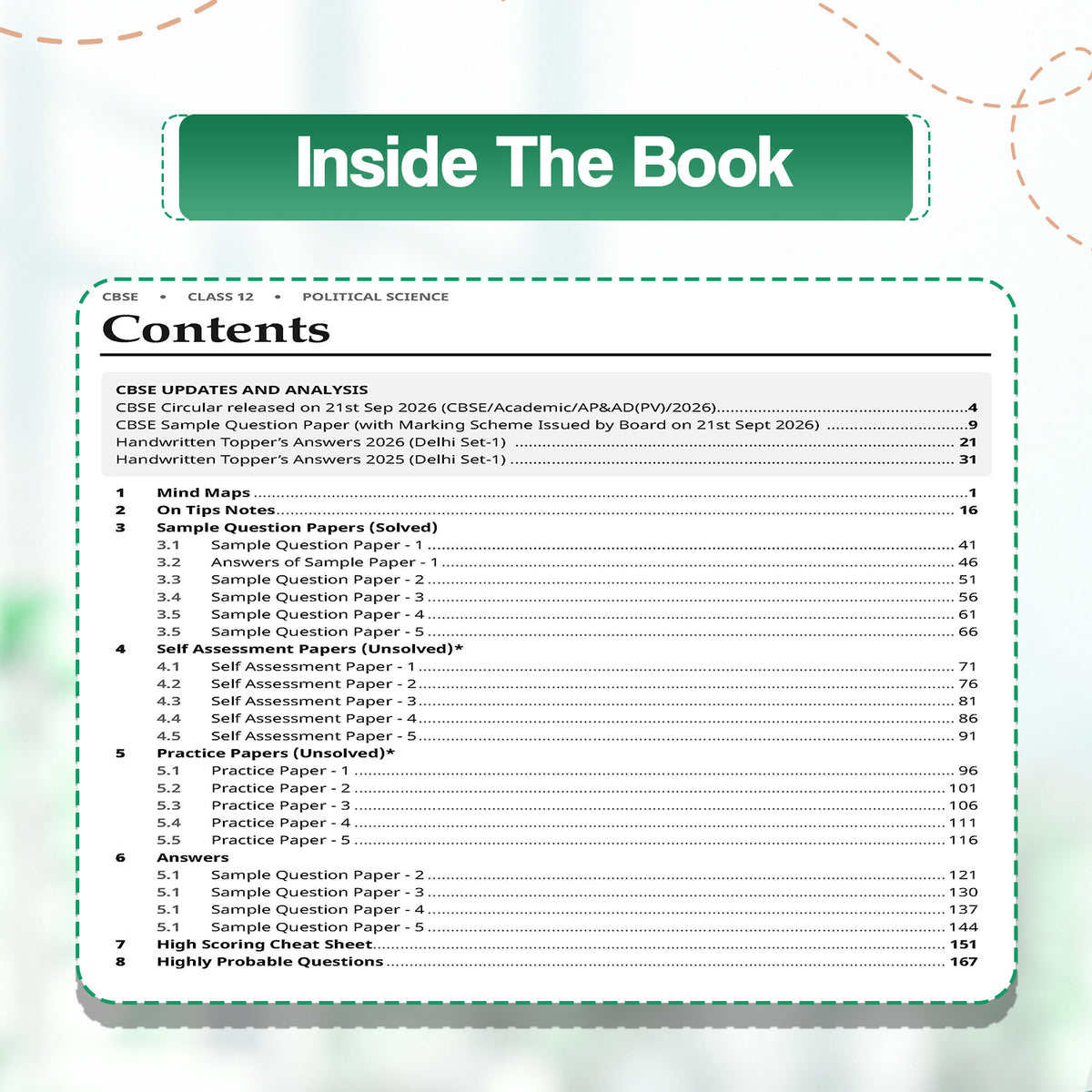 CBSE 15 Sample Question Papers Class 12 Board Exam Political Science 2026-27 based on latest CBSE SQP dated (21 Sep 2026) | New Questions Typologies With Oswaal AI