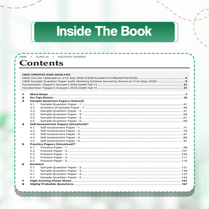 CBSE 15 Sample Question Papers Class 12 Board Exam Political Science 2026-27 based on latest CBSE SQP dated (21 Sep 2026) | New Questions Typologies With Oswaal AI