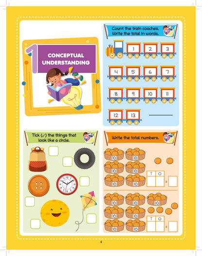 Lil Legends 250+ Activities â€“ Maths Quest Activity Book for kids (Age 5+ Years) | Conceptual Understanding & Thinking, Logical Reasoning, Problem Solving & more | Brain Boosting for Children - Oswaal Books