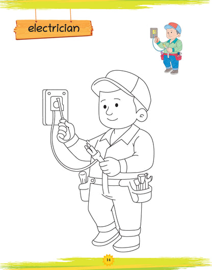 Lil Legends: Book of Copy Colouring, Community Helpers - Oswaal Books