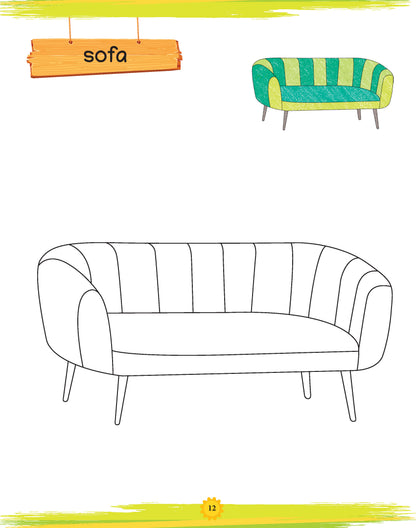 Lil Legends: Book of Copy Colouring, Things at Home - Oswaal Books