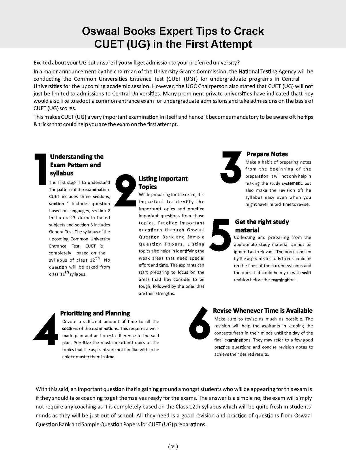 NTA CUET (UG) | Chapter-wise & Topic-wise Question Bank | General Awareness | Section III (Compulsory) Solved Papers (2021-2024)| For 2025 Exam - Oswaal Books