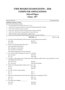 CBSE Question Bank Chapterwise and Topicwise SOLVED PAPERS Class 10 Computer Applications For Exam 2026