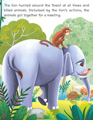 Lil Legends Panchatantra Wisdom Tales Set of 4 Story Books for Kids Age 2+ Years - Intelligent Hare, Monkey's Heart, Crane & Blue Jackal | Illustrated Stories for Moral Values