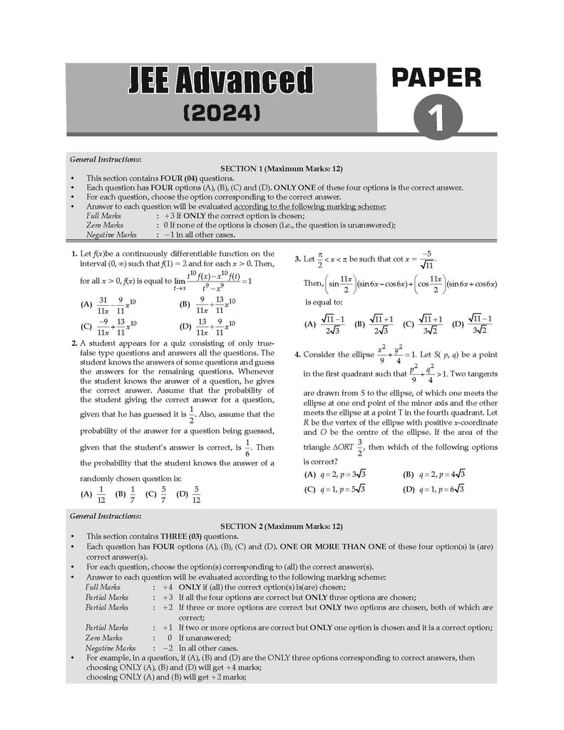 JEE Advanced 23 Years' Year-Wise Solved Papers (2002-2024) | Mathematics | For 2025 Exam