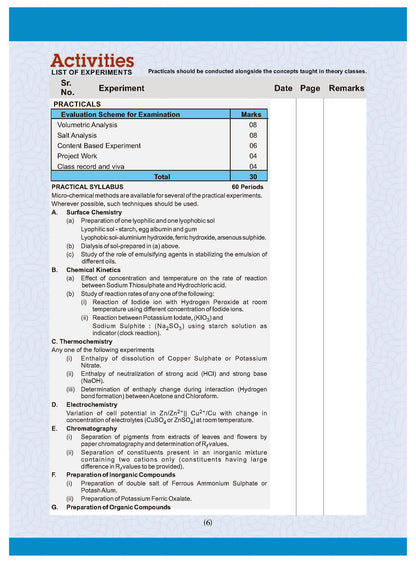 CBSE Laboratory Manual Class 12 Chemistry Book ( Latest Edition) - Oswaal Books