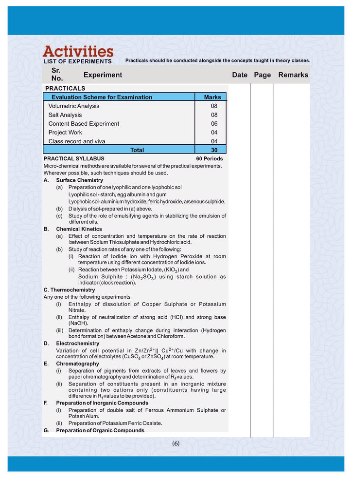 CBSE Laboratory Manual Class 12 Chemistry Book ( Latest Edition)