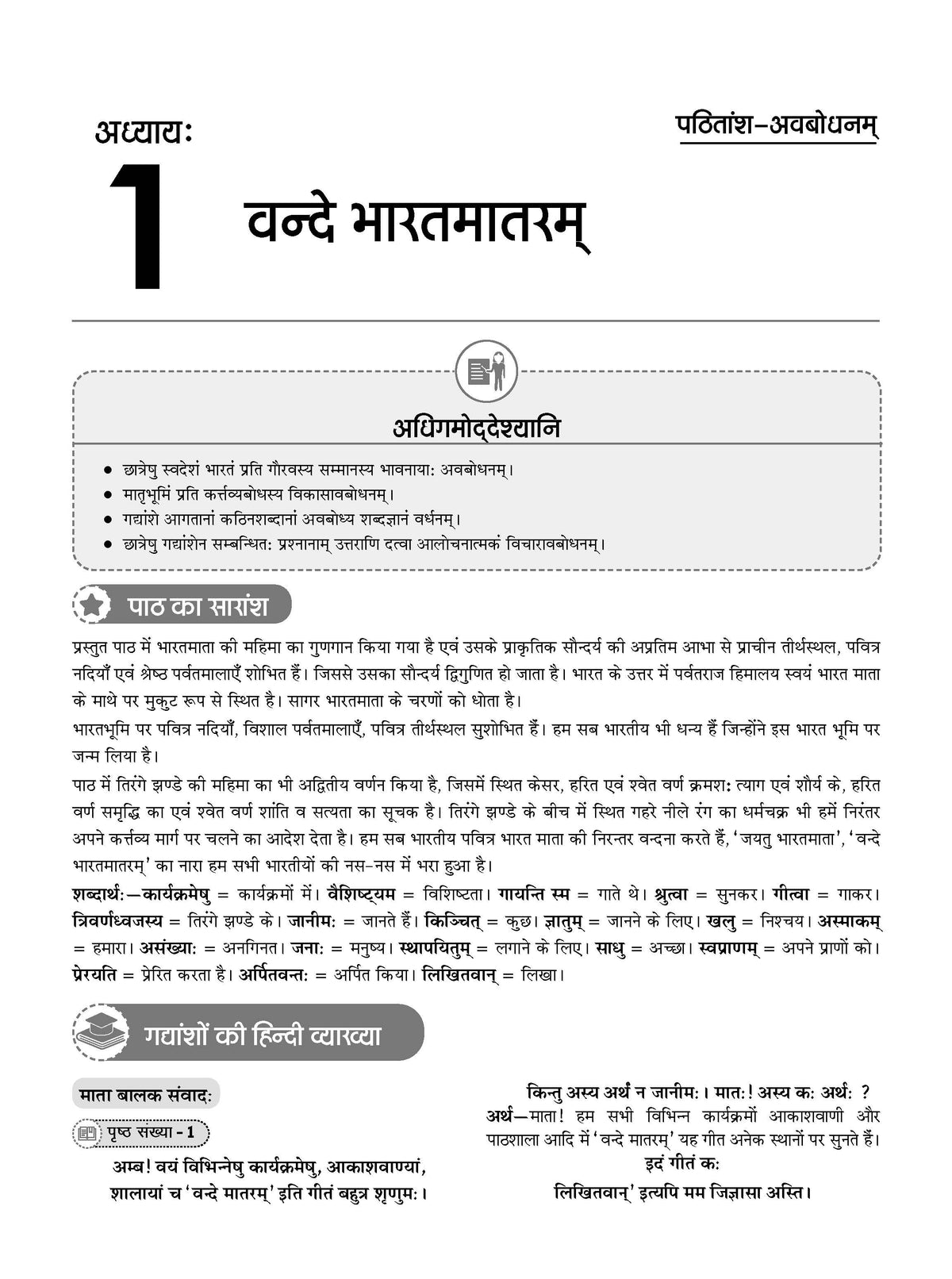 NCERT Textbook Solutions Sanskrit (Deepakam) Class 7 - Oswaal Books