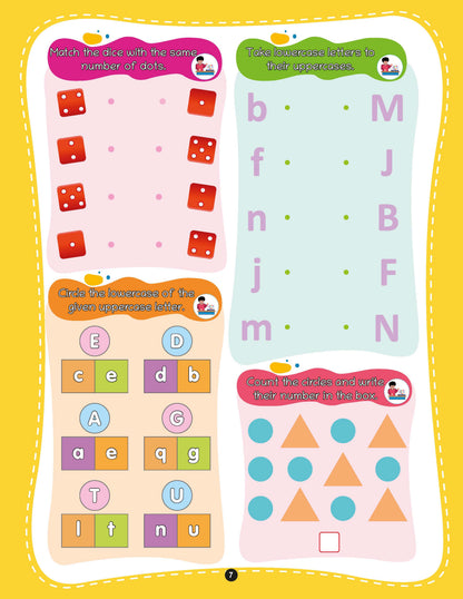 3â€‘inâ€‘1 Activity Book Set for Kids Age 3+ | Brain, Maths & English Quest | 750+ Fun Early Learning Exercises for Tracing, Colors, Shapes, Numbers & Alphabets - Oswaal Books
