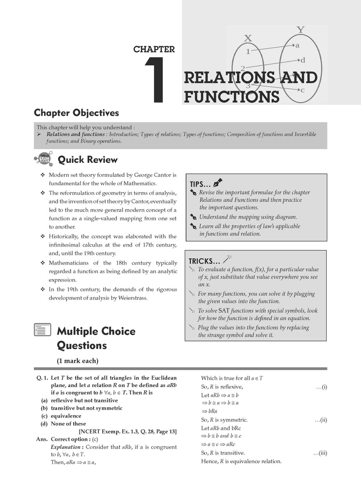 NCERT Exemplar (Problems - Solutions) Class 12 Mathematics Book For Latest Board Exam