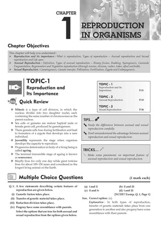 NCERT Exemplar (Problems - Solutions) Class 12 Biology Book For Latest Board Exam