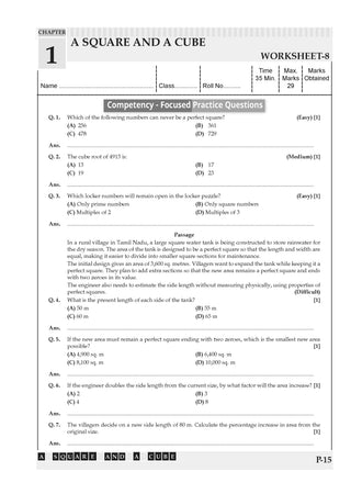 NCERT & CBSE One For All Workbook For Class 8 | Mathematics Part-1 & Part-2 | Updated As Per NCF | MCQ's | VSA | SA | LA | Set Of 2 Books | For Latest Exam