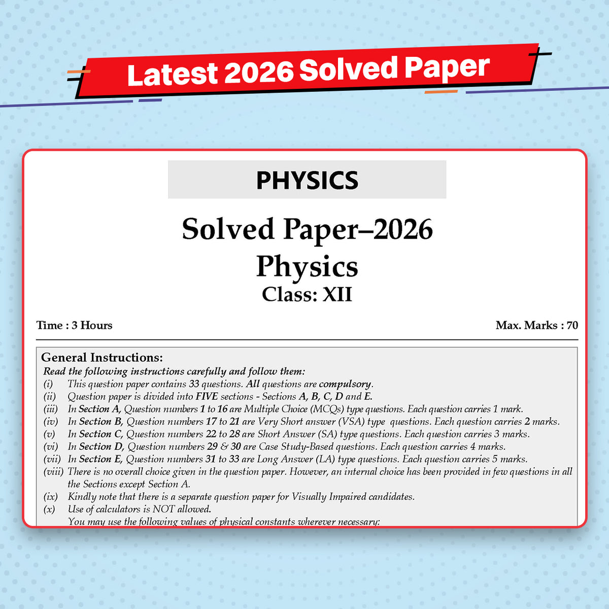 CBSE 10 Previous Years Papers Science PCB | Class 12 | Year-wise(2017-2026) | 2026 Papers (Delhi & Outside Delhi)- fully solved | NCERT & Competency-based questions | For 2027 Exam | Oswaal AI