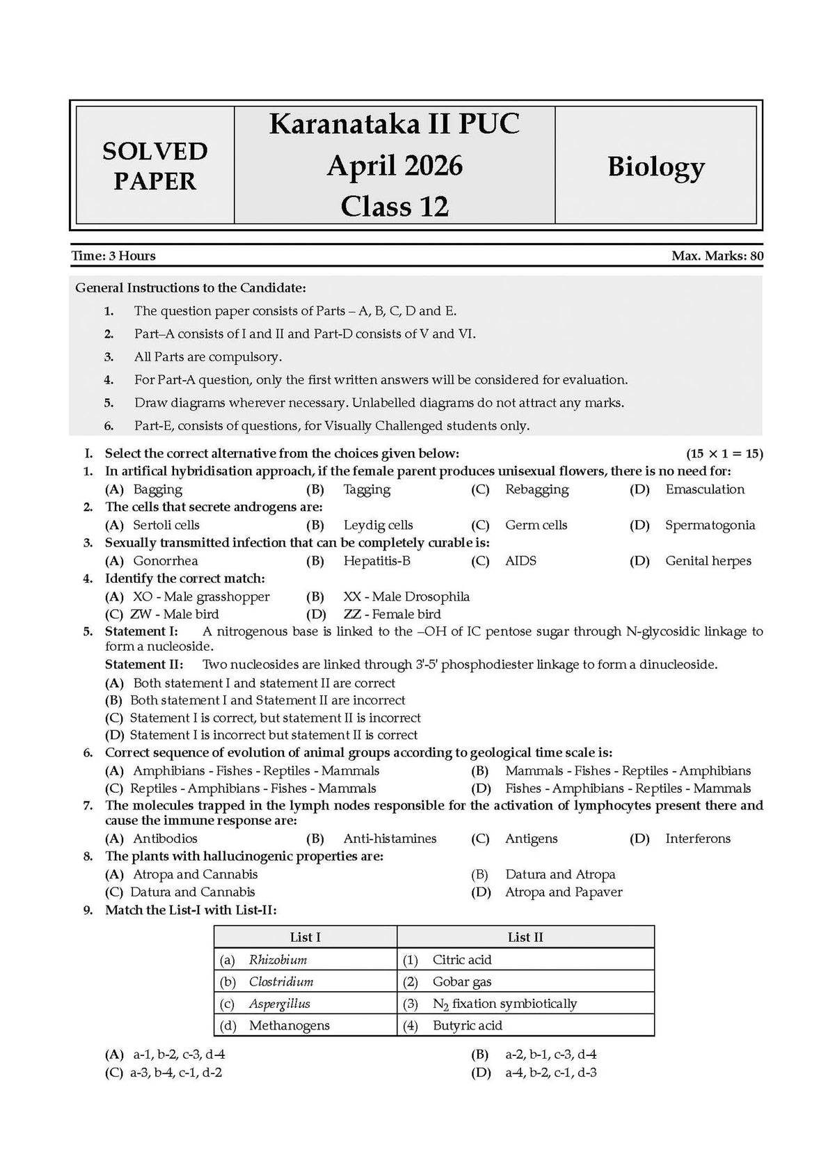 Karnataka II PUC Chapter-wise & Topic-wise Question Bank Class 12 Biology | 1550+ Questions | Revision Notes, Mind Maps, Mnemonics | Fully Solved PYQs (2026-2017) | 2027 Board Exam | Oswaal AI