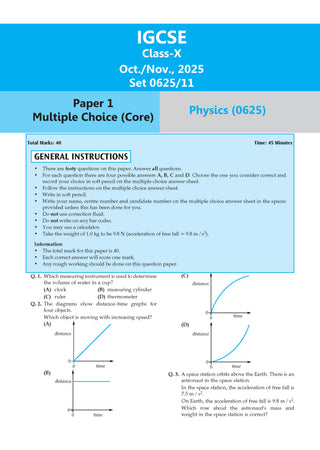IGCSE Physics (Papers 1,2,3,4) Core & Extended | Topical Past Solved Papers (2016-Oct.-Nov., 2025) | For 2026 Exam | Aligned with Cambridge IGCSE™ Coursebook | with Oswaal AI