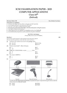 ICSE Question Bank Chapterwise & Topicwise Solved Papers Class 10 Computer Applications For 2026 Exam
