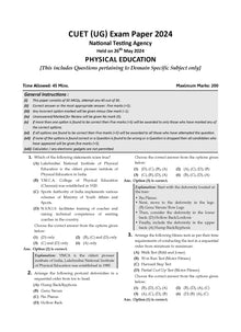 NTA CUET (UG) Chapterwise Question Bank Physical Education (For 2025 Exam)