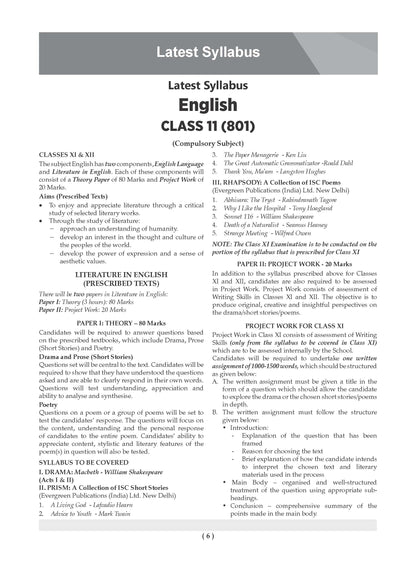 Class 11 ISC English Paper-2 (Literature) Question Bank | Chapter-wise & Topic-wise with Competency Based Questions | For 2027 Exam | Self-Assessment Papers | Revision Notes