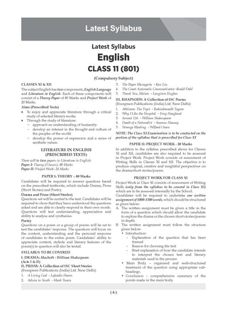 Class 11 ISC English Paper-2 (Literature) Question Bank | Chapter-wise & Topic-wise with Competency Based Questions | For 2027 Exam | Self-Assessment Papers | Revision Notes