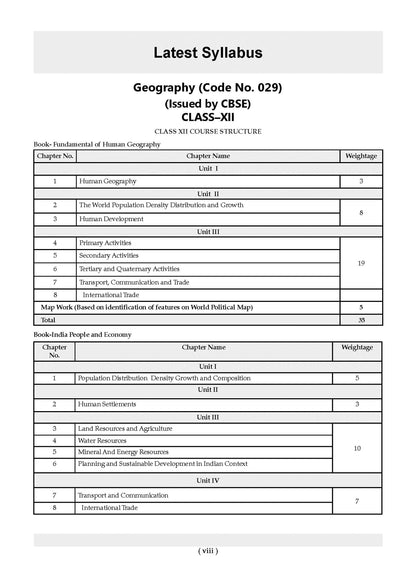 CBSE Class 12 Geography Question Bank | Chapter & Topic-wise Solved Papers (2017-2026) | Based on Latest Syllabus (April 2026) | Includes 2026 Papers | For 2027 Exam