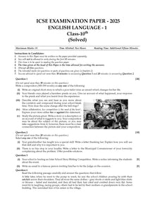 ICSE Question Bank Chapterwise & Topicwise Solved Papers Class 9 & 10 English-1 For 2026 Exam