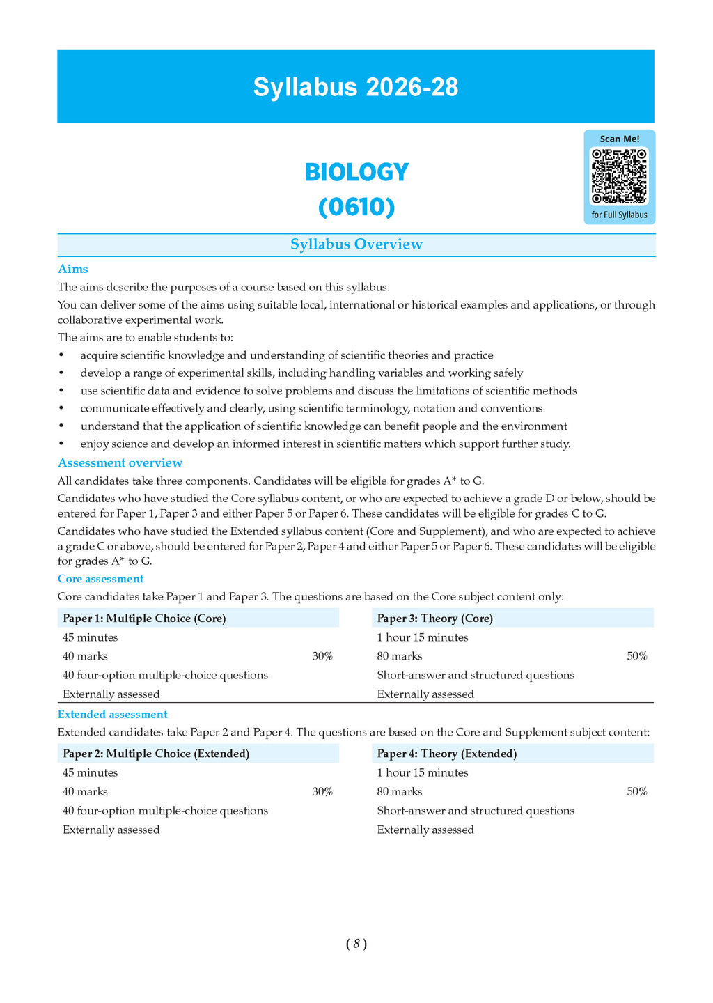 IGCSE Biology (Papers 1,2,3,4) Core & Extended | For 2026 Exam – Oswaal ...