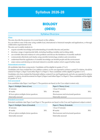 IGCSE Biology (Papers 1,2,3,4) Core & Extended | Topical Past Solved Papers (2016-Oct.-Nov., 2025) | For 2026 Exam | Aligned with Cambridge IGCSE™ Coursebook | with Oswaal AI