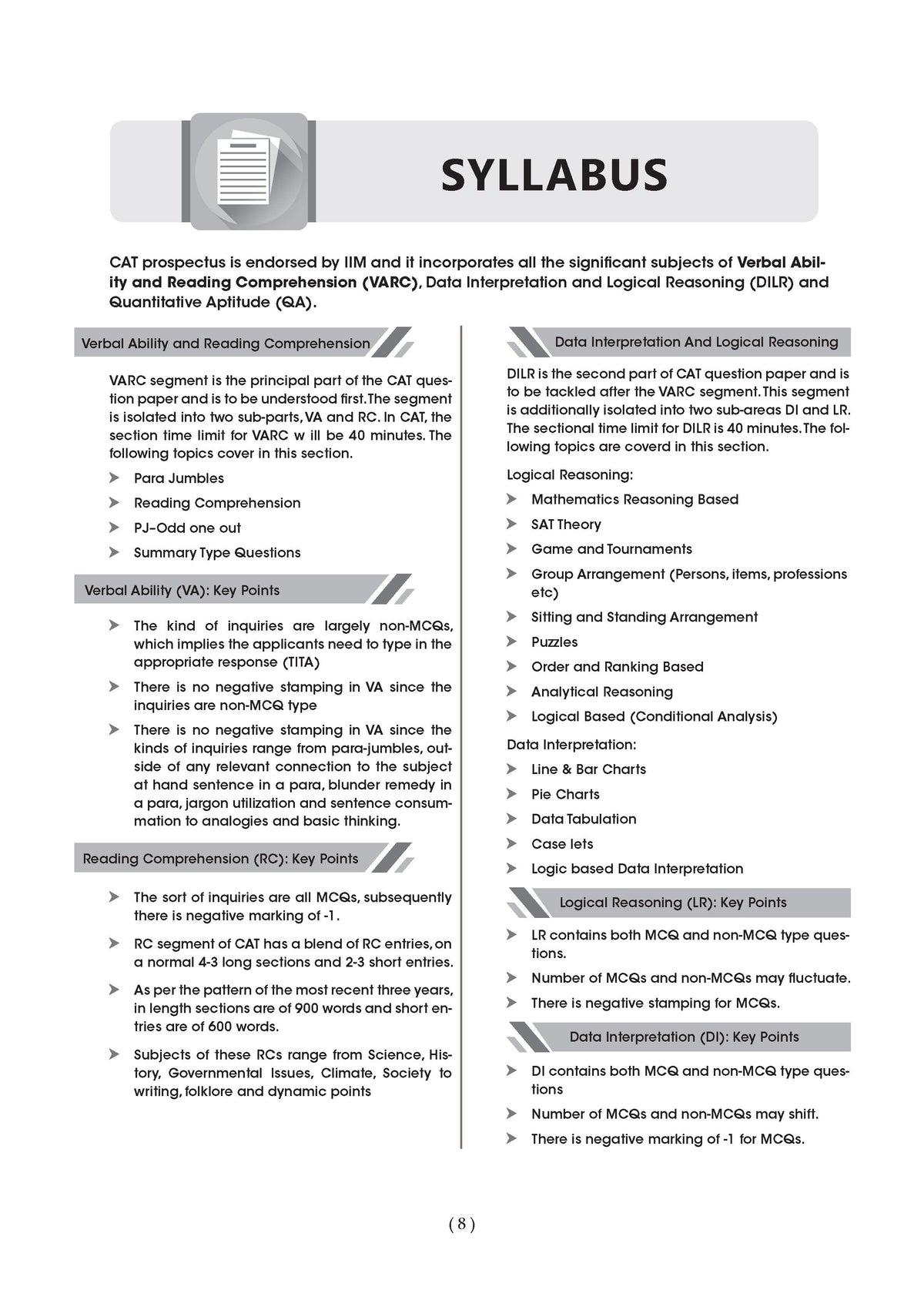 CAT (COMMON ADMISSION TEST) | 10 Mock Test Papers | For 2026 Exam