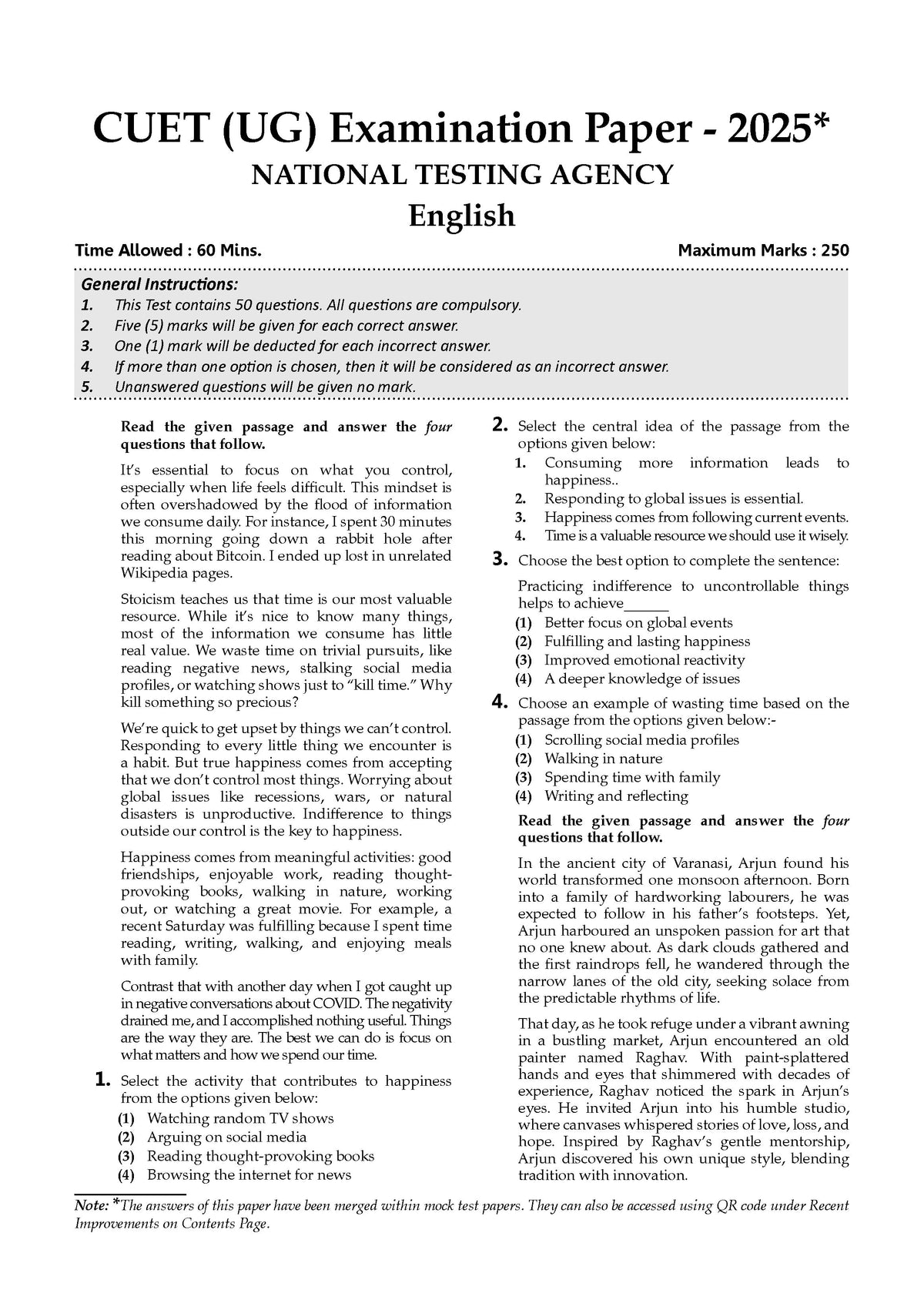 NTA CUET (UG) Mock Test Papers | English, Geography, History, Political Science & General Aptitude Test (Set of 5 Books) | For 2026 Exam | Includes 2025 Paper- fully solved | With Oswaal AI