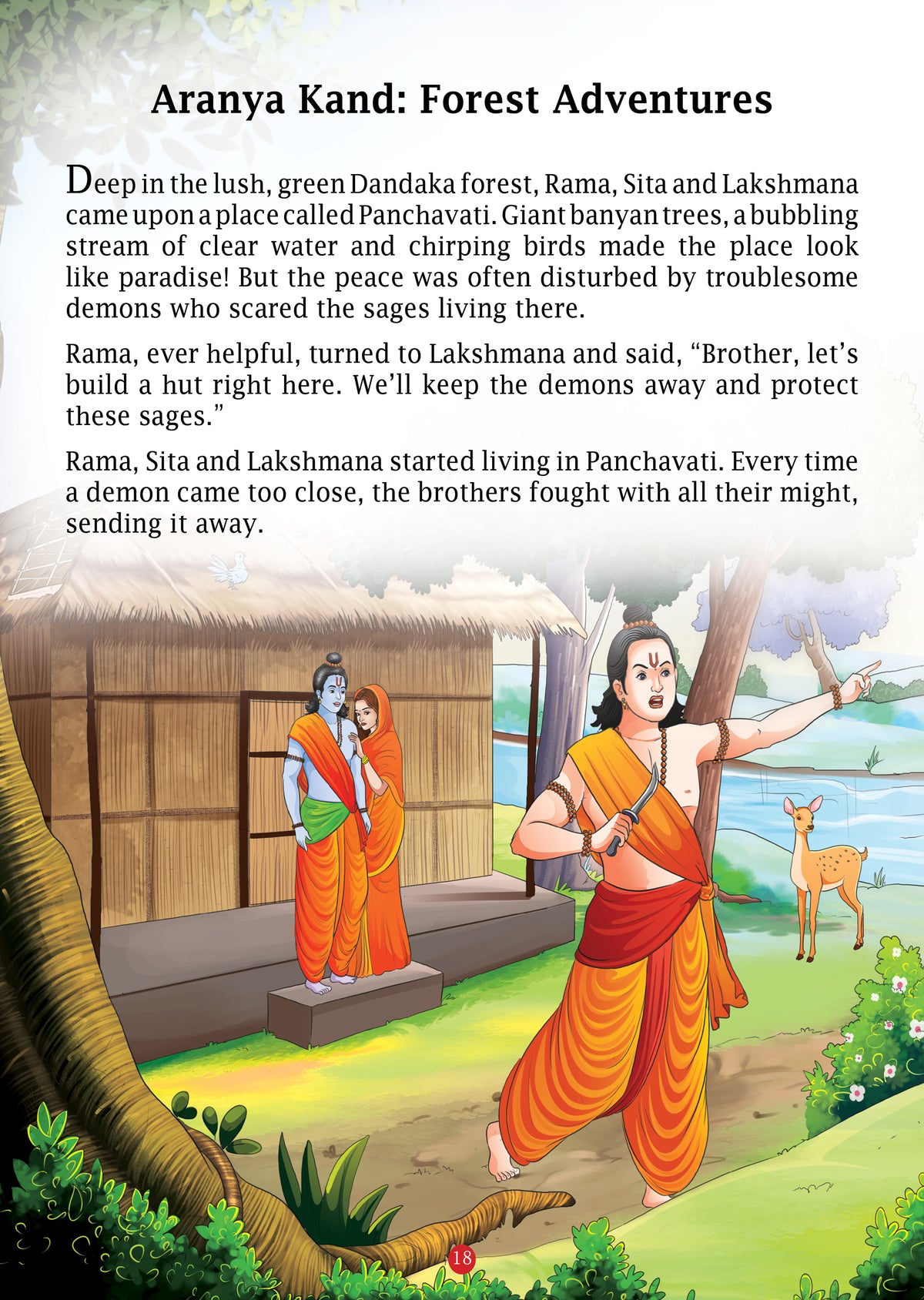 Ramayan Story Book for Kids | Padded Illustrated Mythology for Children By Sunita Pant Bansal | Retold Epic Tale for Kids | Age 7+ - Oswaal Books