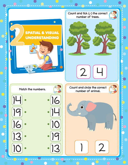 2â€‘inâ€‘1 Early Learning Activity Book Set for Kids Age 3+ | Maths & English Quest with 500+ Fun Exercises for Tracing, Numbers, Alphabets & Colors - Oswaal Books