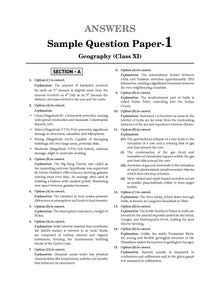 CBSE Sample Question Papers Class 11 Geography Book (For 2025 Exam)