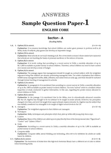 CBSE Sample Question Papers Physics, Chemistry, Biology, English Core Class 11 (Set of 4 Books) For 2025 Exam