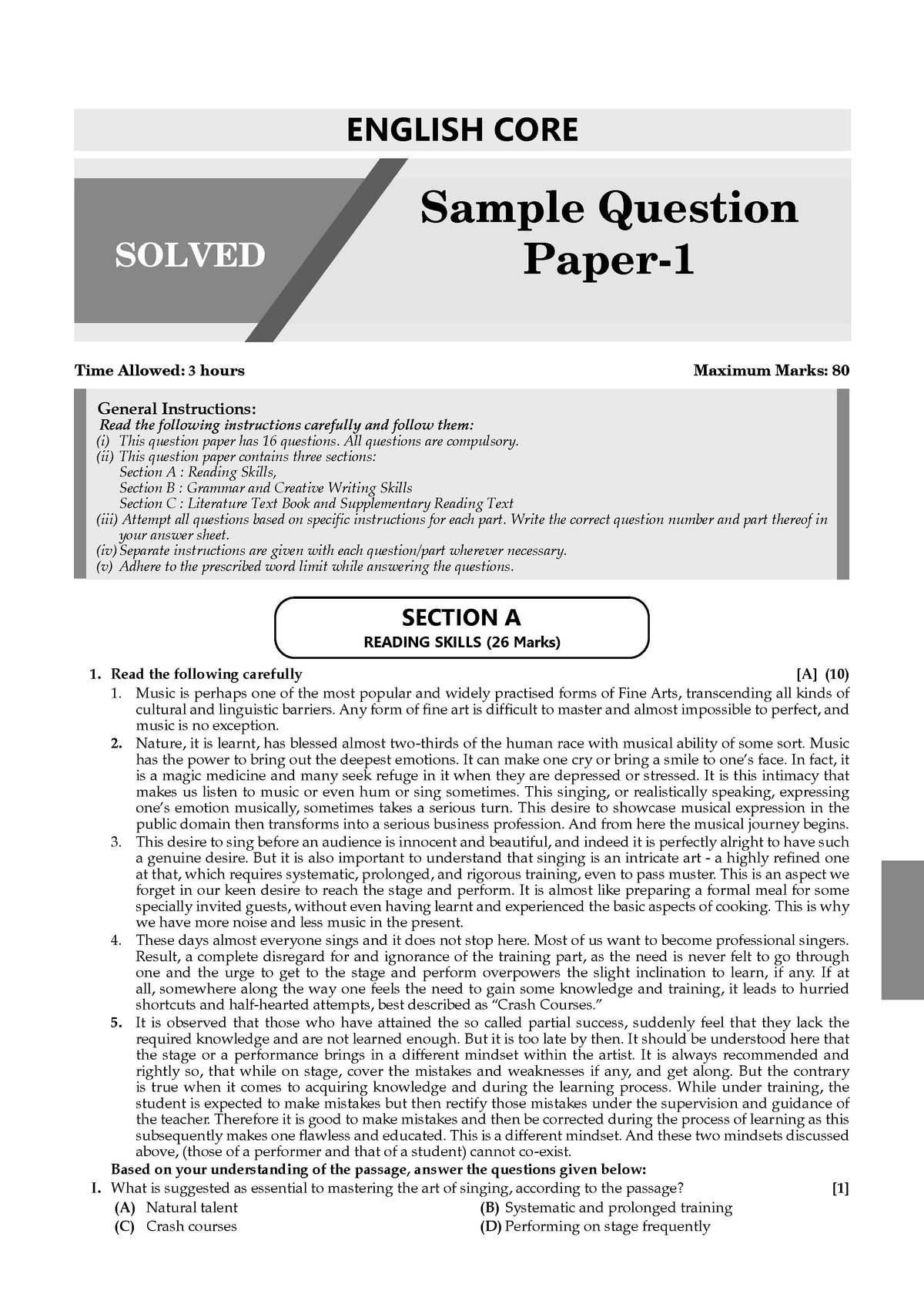 CBSE 20 Combined Sample Question Papers class 11 Science stream (English Core, Mathematics, Physics, Chemistry & Biology)
