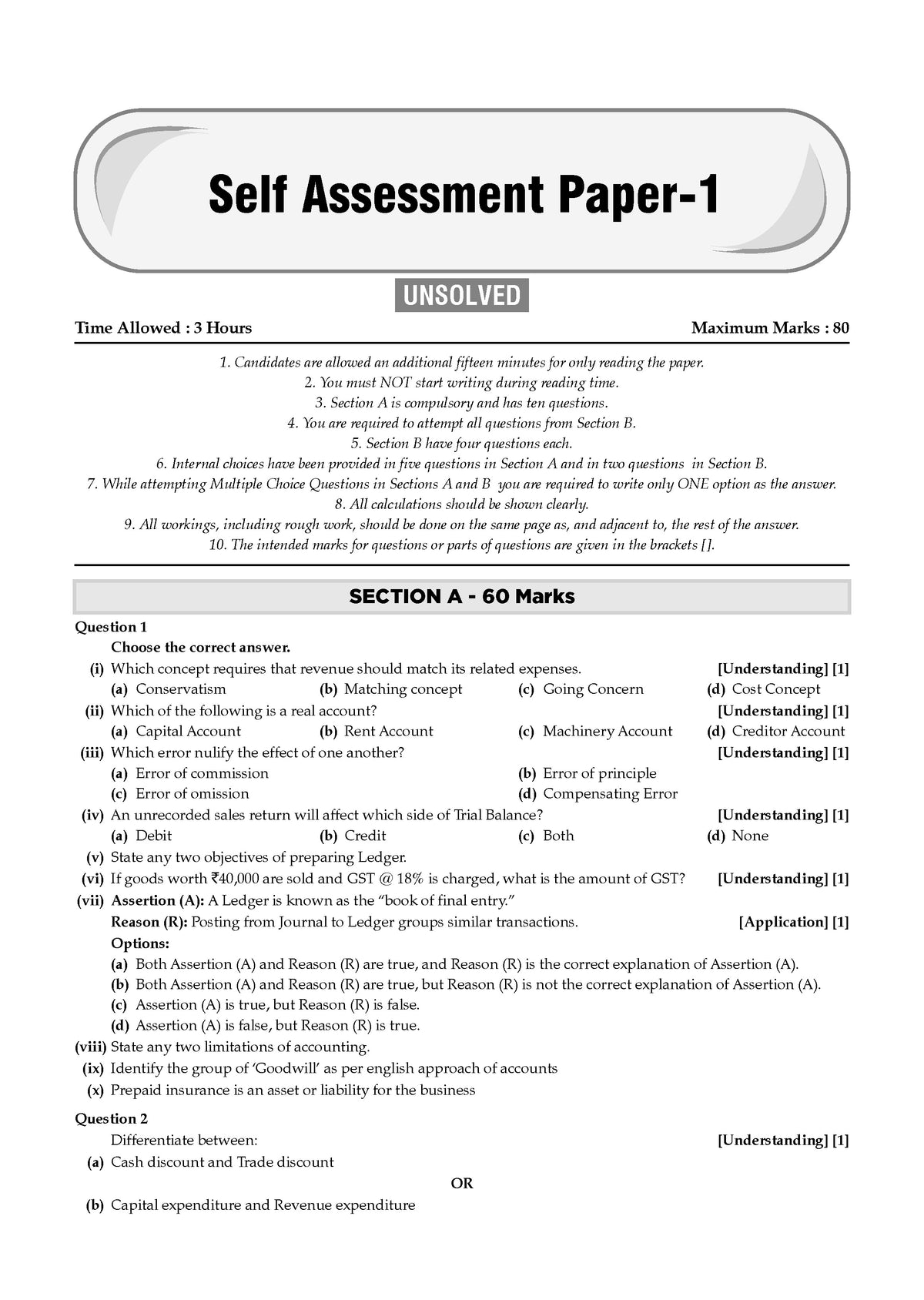 ISC 30 Combined Sample Question Papers Class-11 Commerce Stream (English Paper-1,English Paper-2, Accounts,Economics, Business Studies, Mathematics & Commerce)