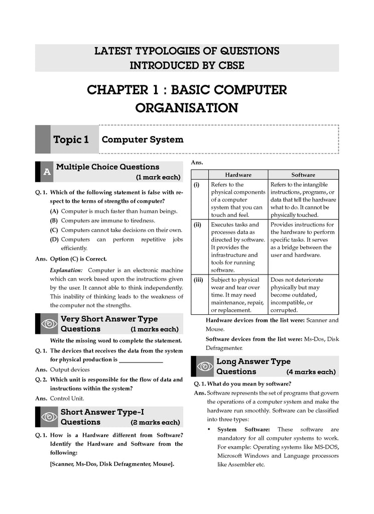 CBSE Question Bank Class 11 Computer Science For 2026 Exam