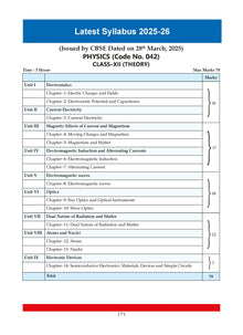 CBSE Question Bank Chapterwise and Topicwise SOLVED PAPERS Class 12 Physics For Exam 2026