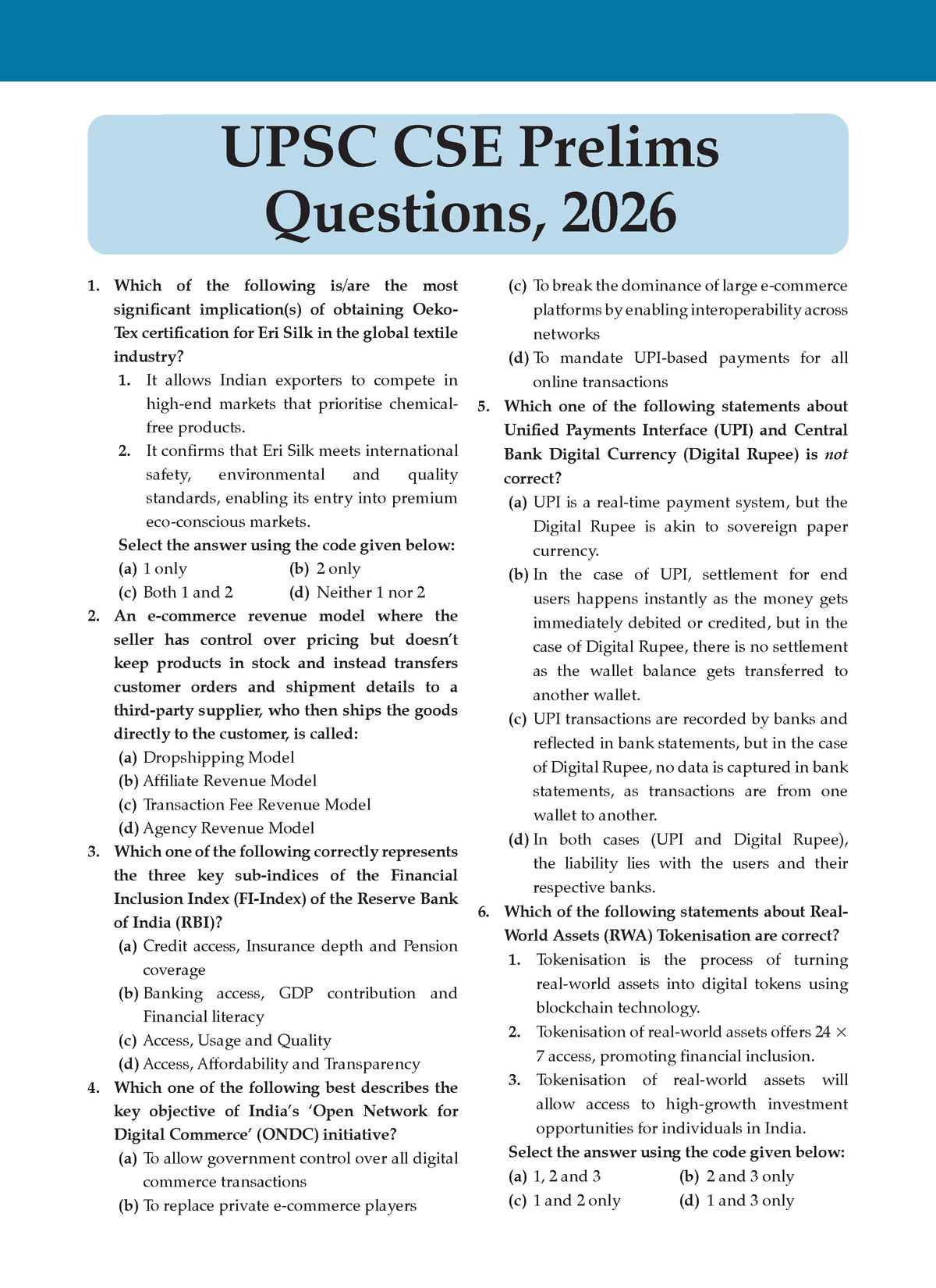 Textbook Indian Economy for UPSC Prelims & Mains | Latest Budget 2026–27 & Economic Survey 2025–26 + Shifting from WPI to PPI | For 2027 Exam | With Oswaal AI