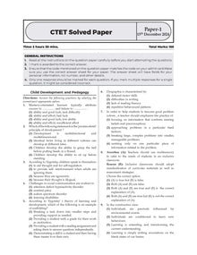 CTET (CENTRAL TEACHER ELIGIBILITY TEST) | 18 Previous Solved Papers| Year-wise (2013-2024) |Paper-I (Classes 1 to 5) | For 2025 Exam