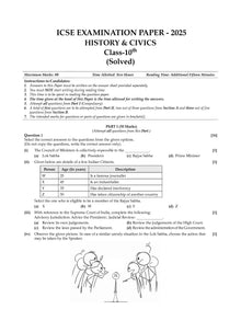 ICSE Question Bank Chapterwise & Topicwise Solved Papers Class 10 History & Civics For 2026 Exam