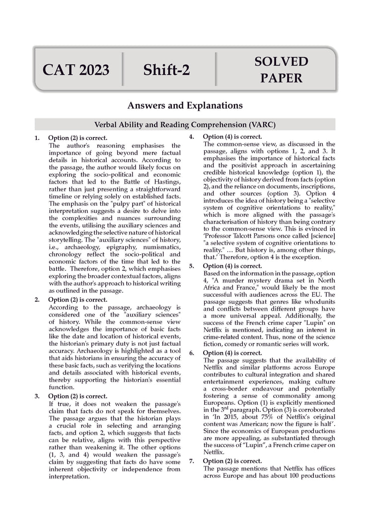 CAT 25 Years' Chapter-wise & Topic-wise Solved Papers + 10 Mock Test Papers (VARC, DILR & QA) (Set of 2 Books) | For 2024 Exam