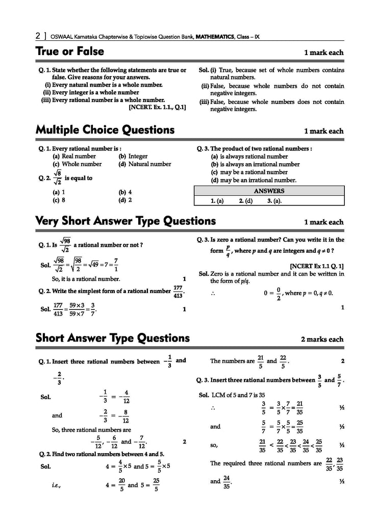 Karnataka SSLC Question Bank Class 9 Mathematics Book | Chapter-wise & Topic-wise | With Complete Solutions | For Board Exams 2025