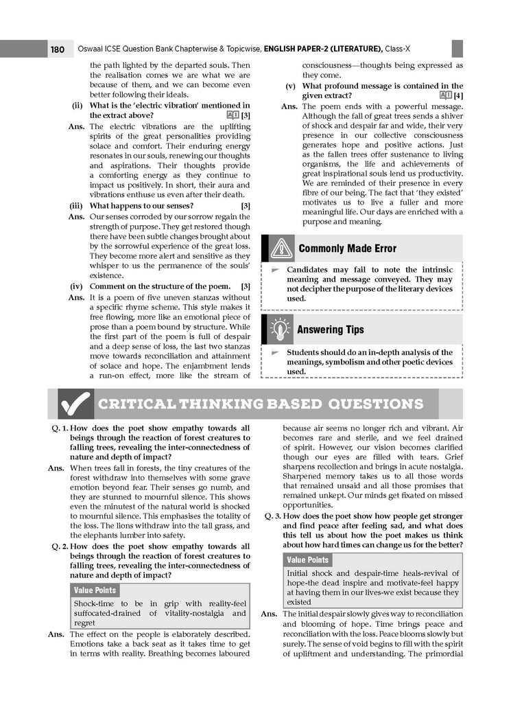 ICSE Question Bank Chapter-wise Topic-wise Class 10 English Paper-2 | For 2025 Board Exams